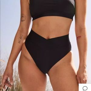 Aerie Crossover High Cut Cheeky Bikini Bottoms